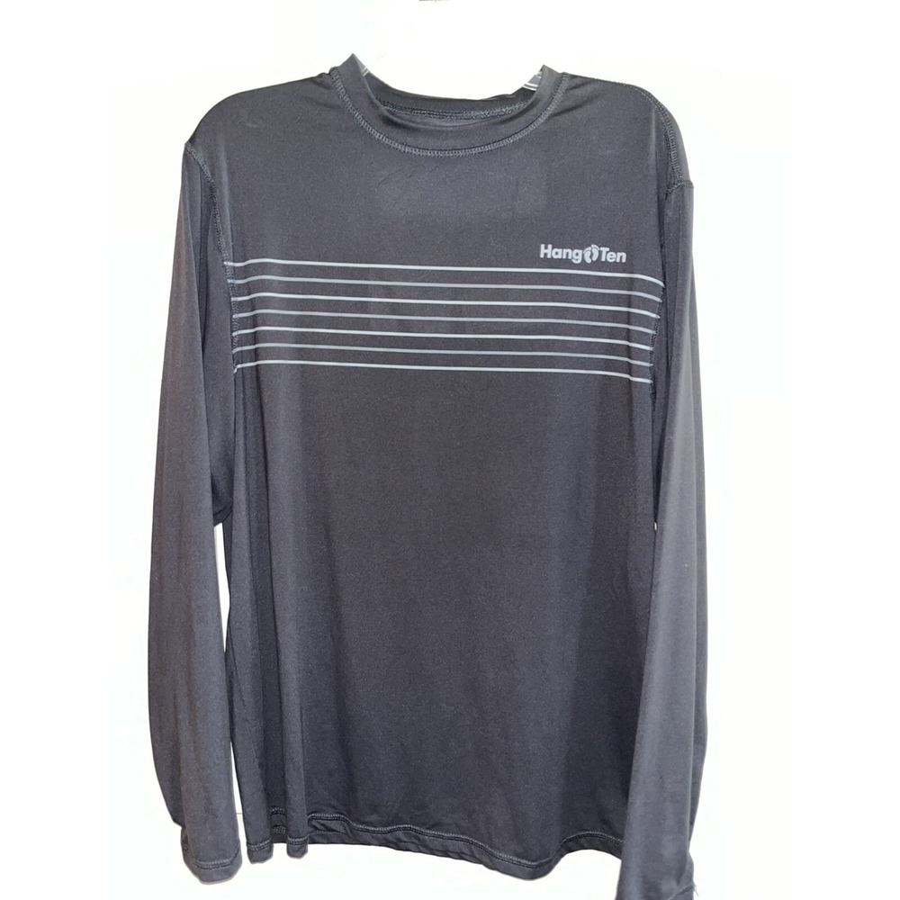 Hang Ten Long Sleeve Sun Tee mens m UPF 50+ Protection, Quick-Dry Gray
